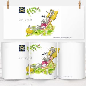 deckchair feet up mug