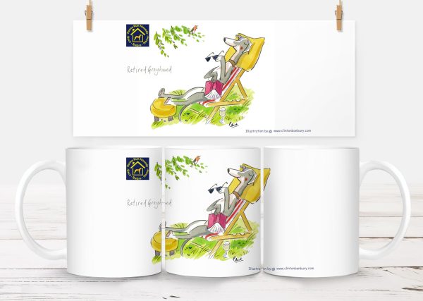 deckchair feet up mug