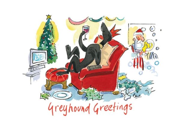 santa in armchair